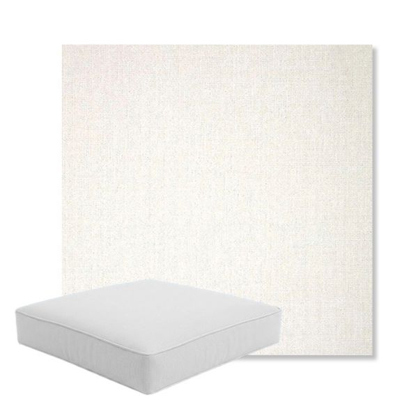 Picture of Crush Snow | Boxed Square Outdoor Seat Cushion - Sunbrella© Fabric