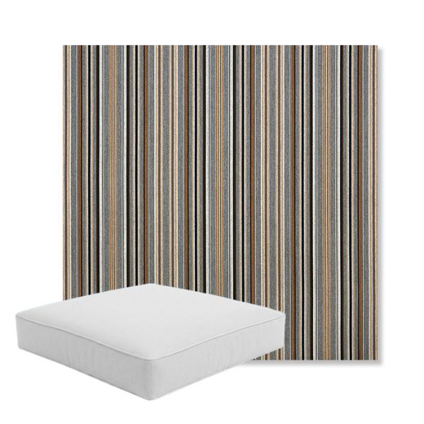 Picture of Cultivate Stone | Boxed Square Outdoor Seat Cushion - Sunbrella© Fabric