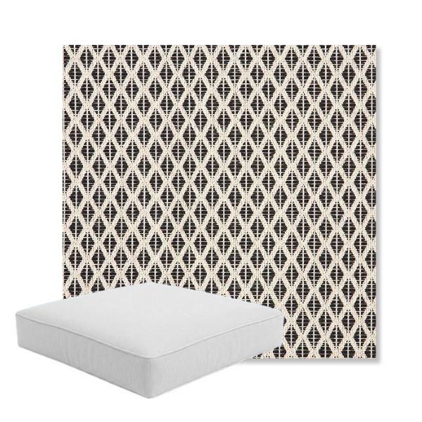 Picture of Detail Classic | Boxed Square Outdoor Seat Cushion - Sunbrella© Fabric