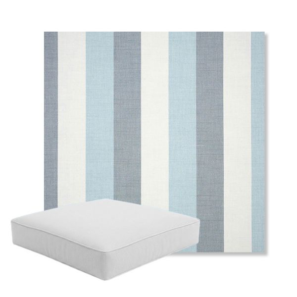Picture of Direction Dew | Boxed Square Outdoor Seat Cushion - Sunbrella© Fabric