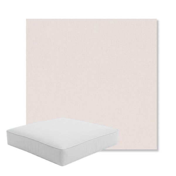 Picture of Dither Snow | Boxed Square Outdoor Seat Cushion - Sunbrella© Fabric