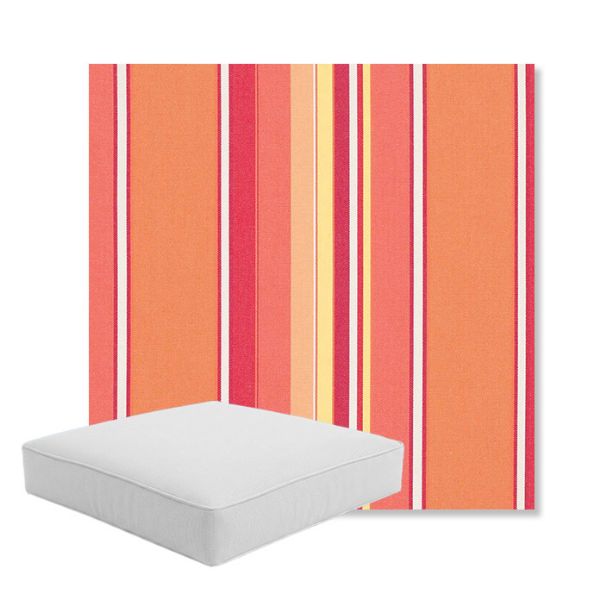Picture of Dolce Mango | Boxed Square Outdoor Seat Cushion - Sunbrella© Fabric