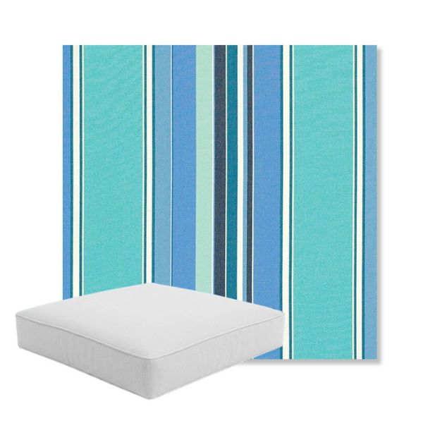 Picture of Dolce Oasis | Boxed Square Outdoor Seat Cushion - Sunbrella© Fabric