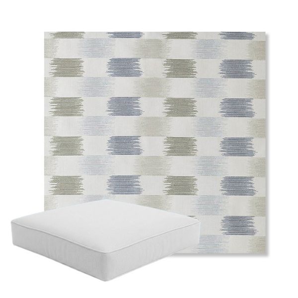 Picture of Dream Mist | Boxed Square Outdoor Seat Cushion - Sunbrella© Fabric