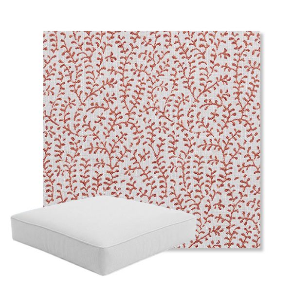 Picture of Eberly Clay | Boxed Square Outdoor Seat Cushion - Sunbrella© Fabric
