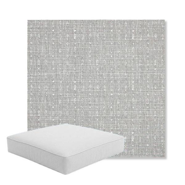 Picture of Embrace Pewter | Boxed Square Outdoor Seat Cushion - Sunbrella© Fabric