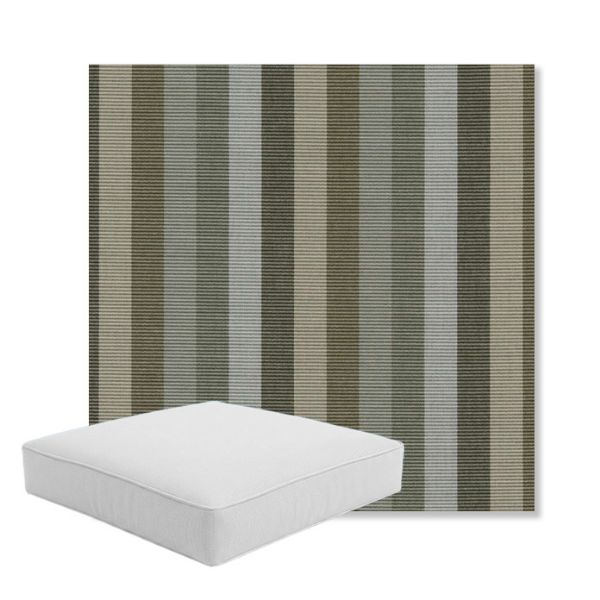 Picture of Entice Moss | Boxed Square Outdoor Seat Cushion - Sunbrella© Fabric