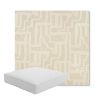Picture of Escher Alabaster | Boxed Square Outdoor Seat Cushion - Sunbrella© Fabric