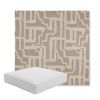 Picture of Escher Greige | Boxed Square Outdoor Seat Cushion - Sunbrella© Fabric