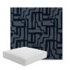 Picture of Escher Indigo | Boxed Square Outdoor Seat Cushion - Sunbrella© Fabric