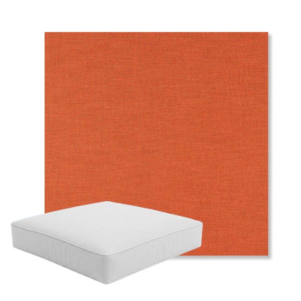 Picture of Exhale Adobe | Boxed Square Outdoor Seat Cushion - Sunbrella© Fabric