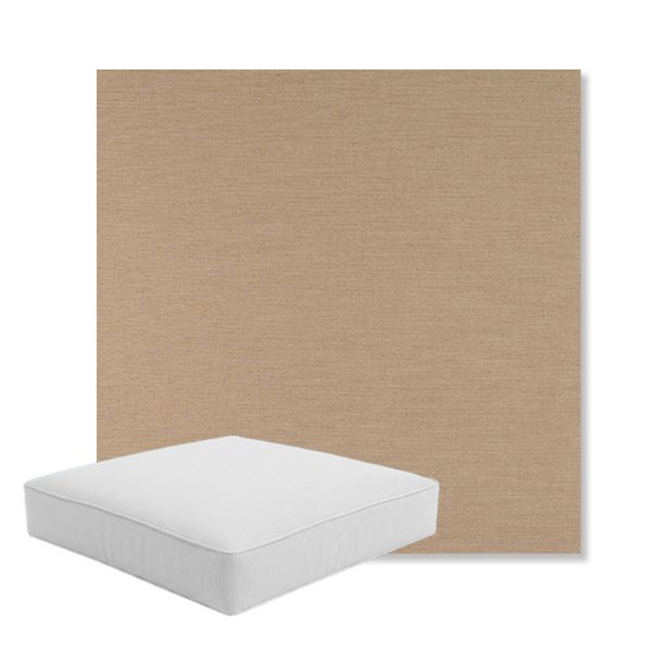 Picture of Exhale Driftwood | Boxed Square Outdoor Seat Cushion - Sunbrella© Fabric