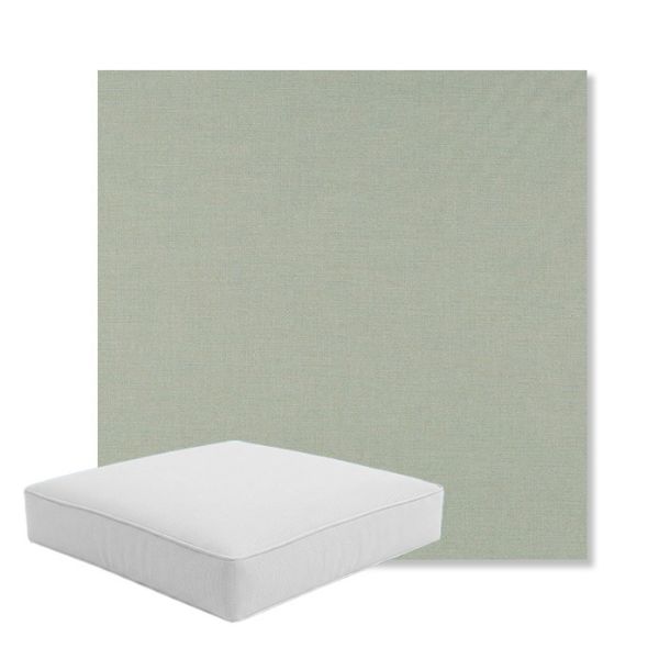 Picture of Exhale Rainwashed | Boxed Square Outdoor Seat Cushion - Sunbrella© Fabric