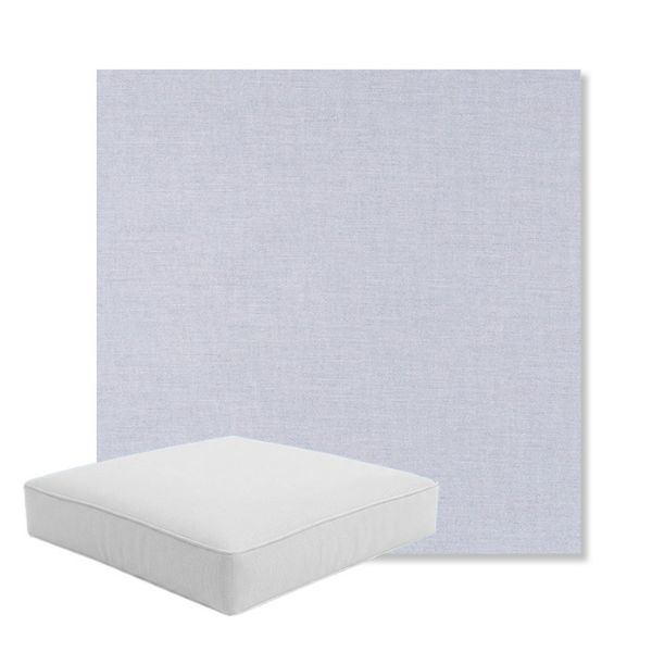 Picture of Exhale Sky | Boxed Square Outdoor Seat Cushion - Sunbrella© Fabric