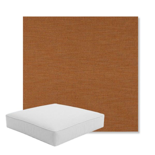 Picture of Exhale Teak | Boxed Square Outdoor Seat Cushion - Sunbrella© Fabric
