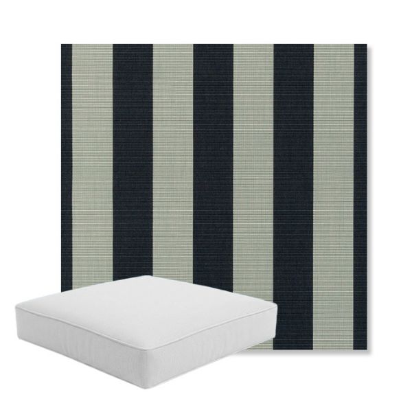 Picture of Expressive Mist | Boxed Square Outdoor Seat Cushion - Sunbrella© Fabric