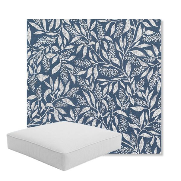 Picture of Exquisite Indigo | Boxed Square Outdoor Seat Cushion - Sunbrella© Fabric