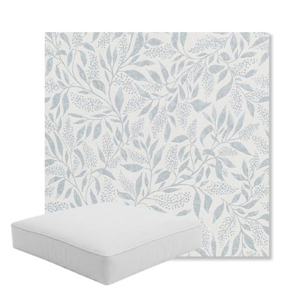 Picture of Exquisite Mist | Boxed Square Outdoor Seat Cushion - Sunbrella© Fabric