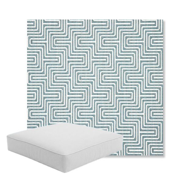Picture of Figure Twilight | Boxed Square Outdoor Seat Cushion - Sunbrella© Fabric