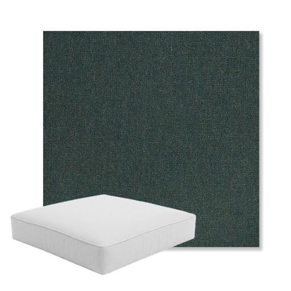 Picture of Heritage Alpine | Boxed Square Outdoor Seat Cushion - Sunbrella© Fabric