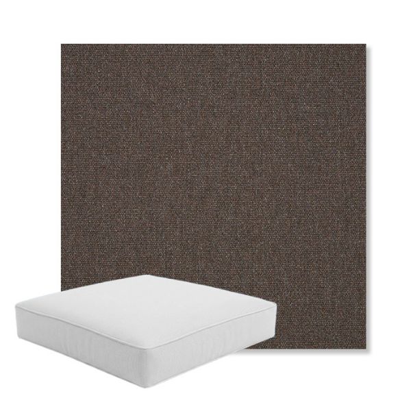 Picture of Heritage Sable | Boxed Square Outdoor Seat Cushion - Sunbrella© Fabric