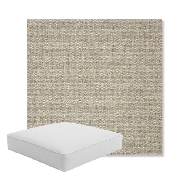 Picture of Heritage Smoke | Boxed Square Outdoor Seat Cushion - Sunbrella© Fabric