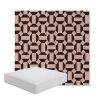 Picture of Hoopla Black Cherry | Boxed Square Outdoor Seat Cushion - Sunbrella© Fabric