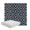 Picture of Hoopla Blue Jay | Boxed Square Outdoor Seat Cushion - Sunbrella© Fabric