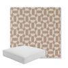 Picture of Hoopla Sand Castle | Boxed Square Outdoor Seat Cushion - Sunbrella© Fabric