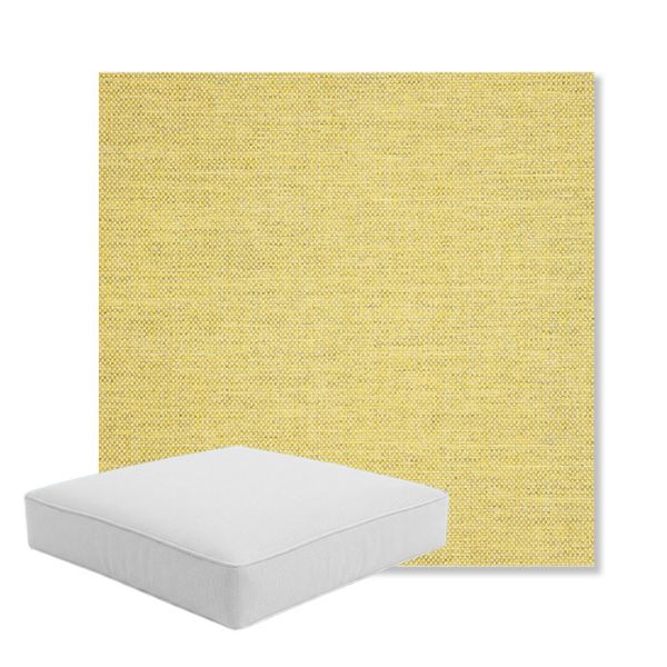 Picture of Idol Canary | Boxed Square Outdoor Seat Cushion - Sunbrella© Fabric