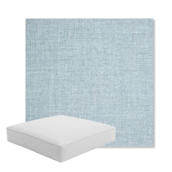 Picture of Idol Frost | Boxed Square Outdoor Seat Cushion - Sunbrella© Fabric