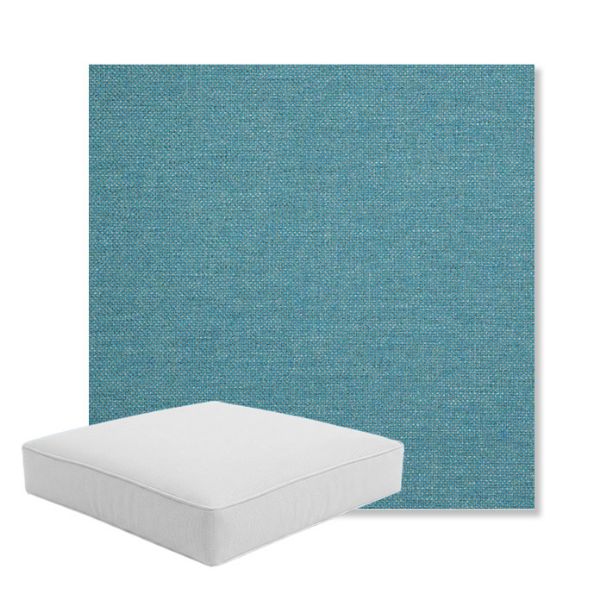 Picture of Idol Lagoon | Boxed Square Outdoor Seat Cushion - Sunbrella© Fabric