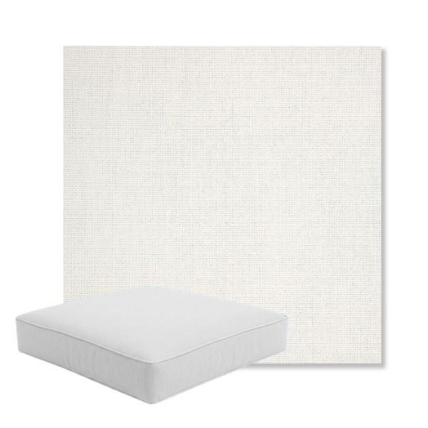 Picture of Idol Snow | Boxed Square Outdoor Seat Cushion - Sunbrella© Fabric