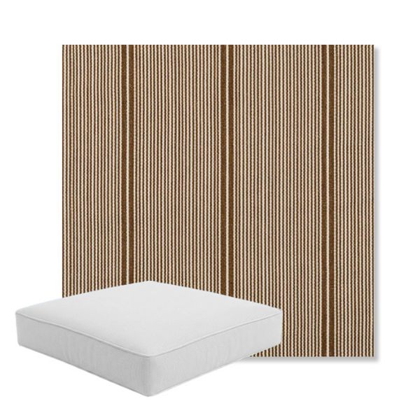 Picture of Influence Teak | Boxed Square Outdoor Seat Cushion - Sunbrella© Fabric