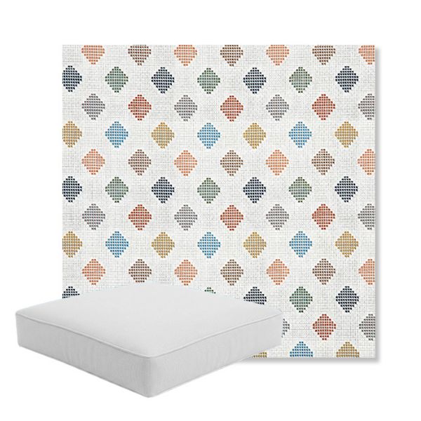 Picture of Infused Gem | Boxed Square Outdoor Seat Cushion - Sunbrella© Fabric