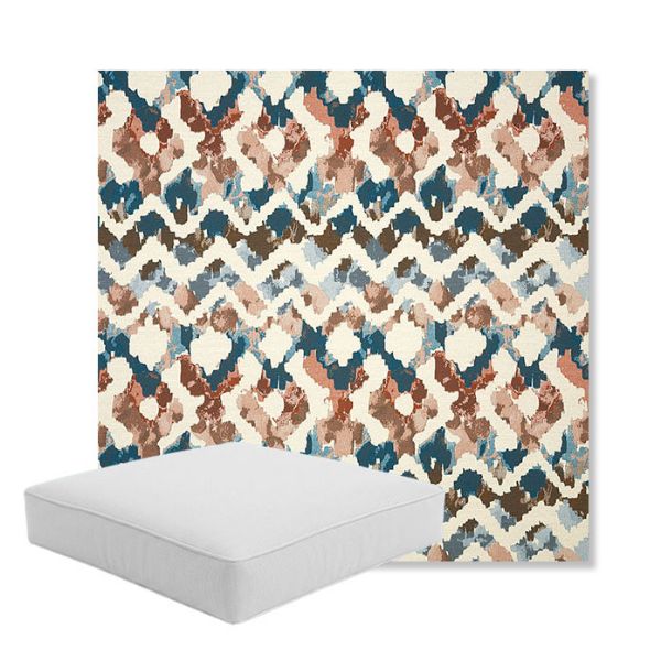 Picture of Inga Boho | Boxed Square Outdoor Seat Cushion - Sunbrella© Fabric