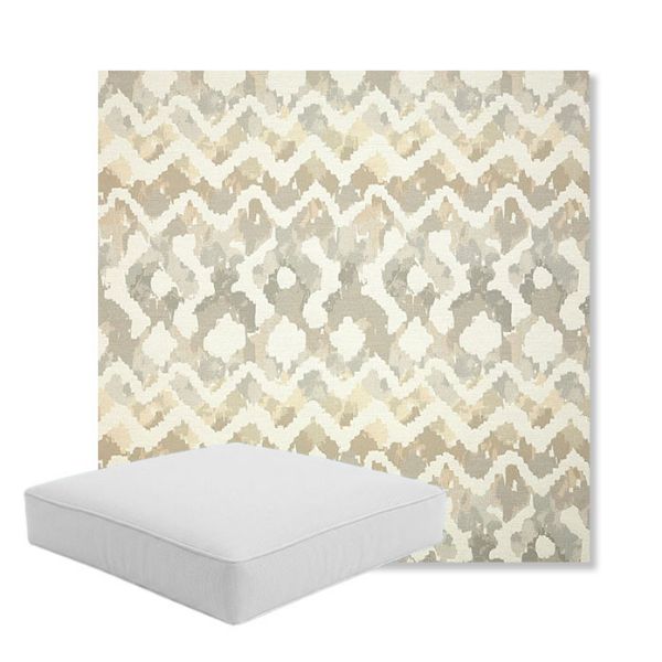 Picture of Inga Marble | Boxed Square Outdoor Seat Cushion - Sunbrella© Fabric