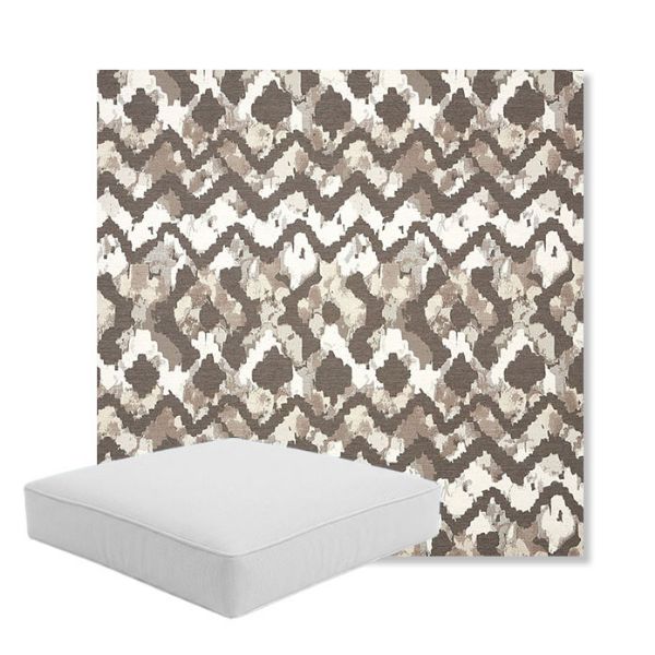 Picture of Inga Merino | Boxed Square Outdoor Seat Cushion - Sunbrella© Fabric
