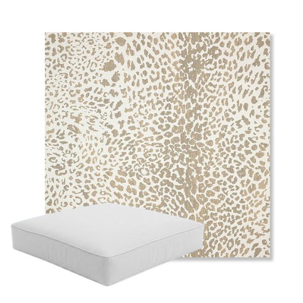 Picture of Instinct Dune | Boxed Square Outdoor Seat Cushion - Sunbrella© Fabric