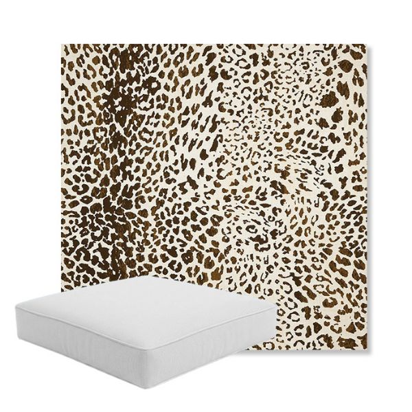Picture of Instinct Espresso | Boxed Square Outdoor Seat Cushion - Sunbrella© Fabric