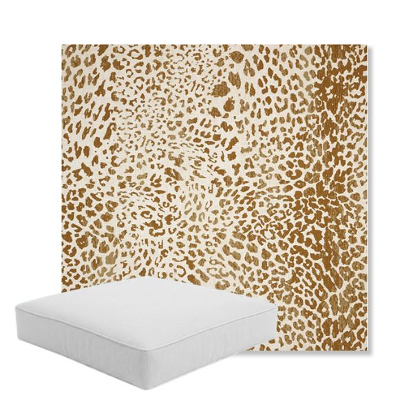 Picture of Instinct Toffee | Boxed Square Outdoor Seat Cushion - Sunbrella© Fabric
