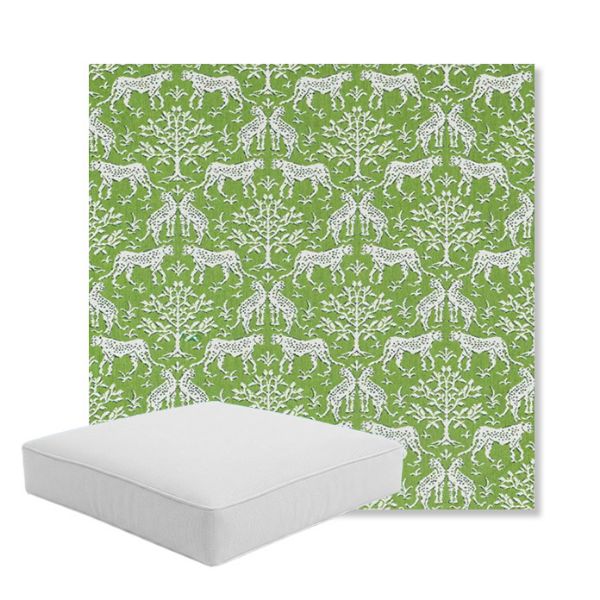 Picture of Jaipur Frame Chive | Boxed Square Outdoor Seat Cushion - Sunbrella© Fabric