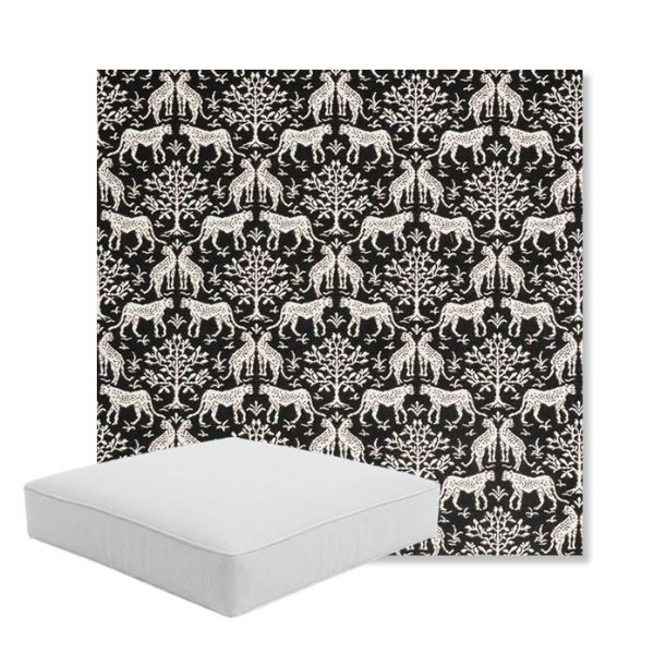 Picture of Jaipur Frame Onyx | Boxed Square Outdoor Seat Cushion - Sunbrella© Fabric