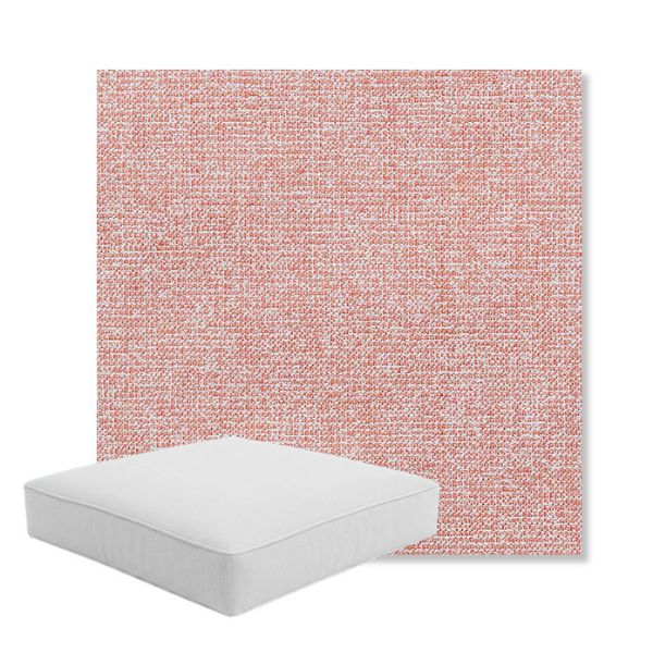 Picture of Kismet Coral | Boxed Square Outdoor Seat Cushion - Sunbrella© Fabric