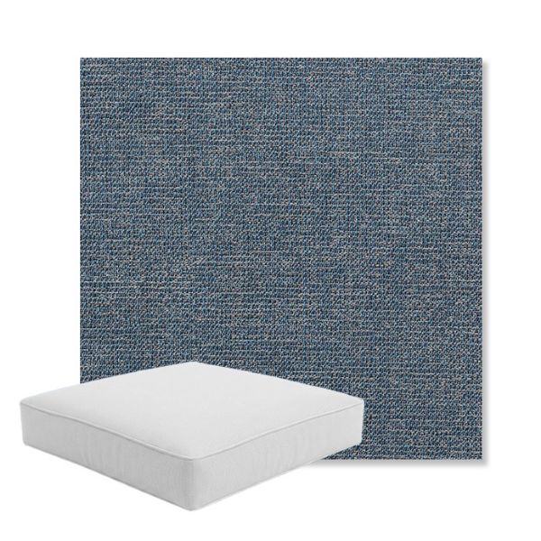 Picture of Kismet Denim | Boxed Square Outdoor Seat Cushion - Sunbrella© Fabric