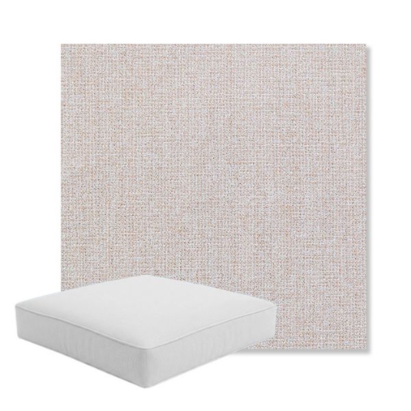 Picture of Kismet Flax | Boxed Square Outdoor Seat Cushion - Sunbrella© Fabric