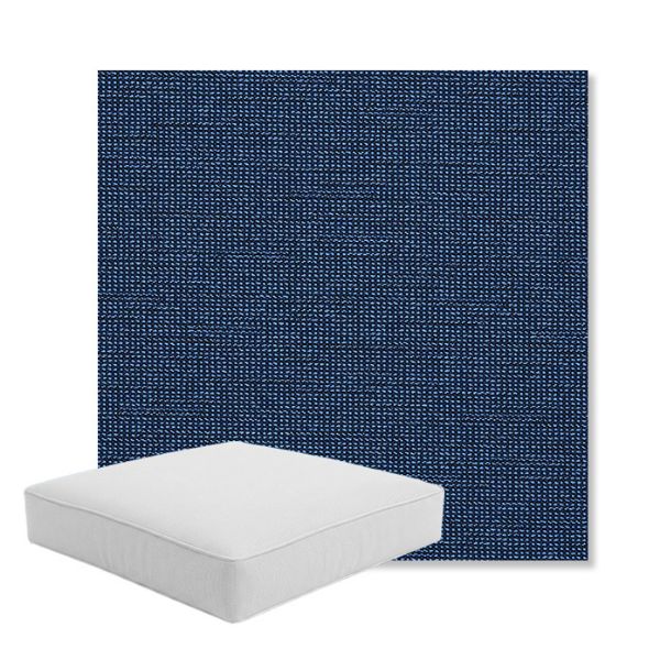 Picture of Kudos Blueberry | Boxed Square Outdoor Seat Cushion - Sunbrella© Fabric