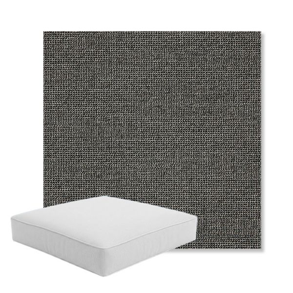 Picture of Kudos Carbon | Boxed Square Outdoor Seat Cushion - Sunbrella© Fabric