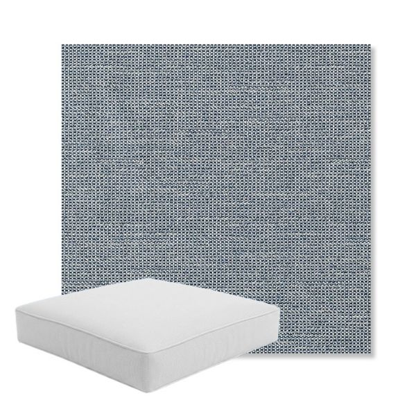 Picture of Kudos Denim Wash | Boxed Square Outdoor Seat Cushion - Sunbrella© Fabric