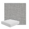 Picture of Kudos Newsprint | Boxed Square Outdoor Seat Cushion - Sunbrella© Fabric